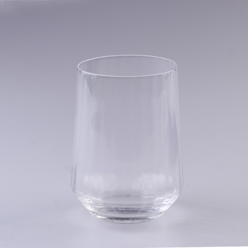 Набір склянок TS Kitchen для напоїв фігурних ребристих 450 мл 6 штук прозорий прозорий (HP98)