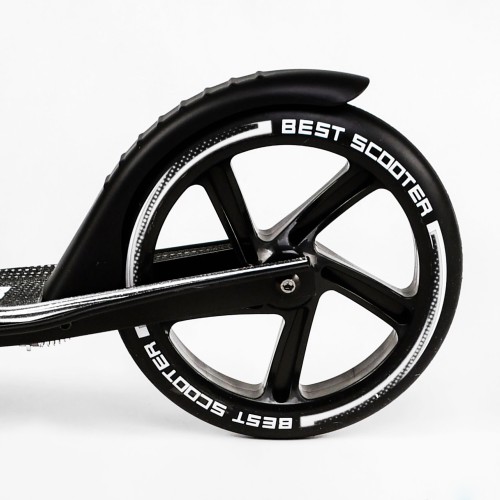 Двоколісний складаний самокат Best Scooter 100 кг Black and white (113217) Двоколісний складаний самокат Best Scooter 100 кг Black and white (113217)