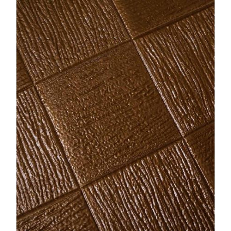 Самоклеюча декоративна 3D панель Loft-Expert коричневе плетіння 700x700x5 мм