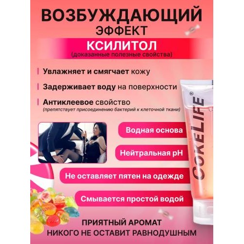 Лубрикант із ксилітолом CokeLife з ароматом карамелі 200 ml PinkNight в інтернет супермаркеті PbayMarket!