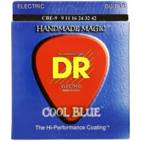 Струни для електрогітари DR CBE-9 Cool Blue Light Coated Electric Guitar Strings 9/42 Струни для електрогітари DR CBE-9 Cool Blue Light Coated Electric Guitar Strings 9/42