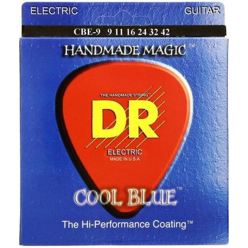 Струни для електрогітари DR CBE-9 Cool Blue Light Coated Electric Guitar Strings 9/42 Струни для електрогітари DR CBE-9 Cool Blue Light Coated Electric Guitar Strings 9/42