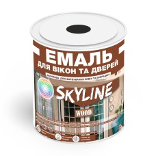 Емаль акрилова Skyline для вікон та дверей Wood Чорний RAL 9004 0.75 л