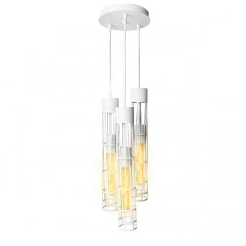 Світильник підвісний MSK Electric Flow у стилі лофт на круглій основі NL 6040-3R WH