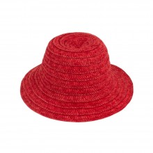 Капелюх солом'яний Summer hat велика в'язка 56-58 Червоний (17524)