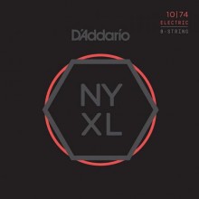 Струни для електрогітари D'Addario NYXL1074 Nickel Wound Light Top/Heavy Bottom Electric Guitar 8-Strings 10/74