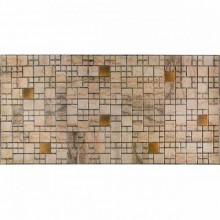 Декоративна ПВХ панель Sticker Wall 960x480x4 мм Бежево-коричневий (D) SW-00002479