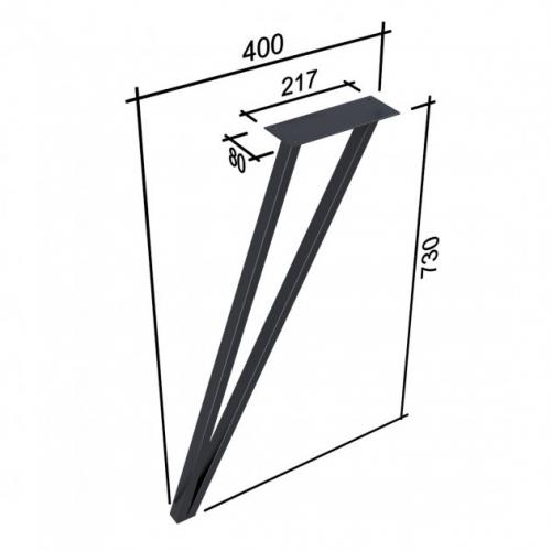 Стіл обідній GoodsMetall в стилі Лофт 1000х750мм