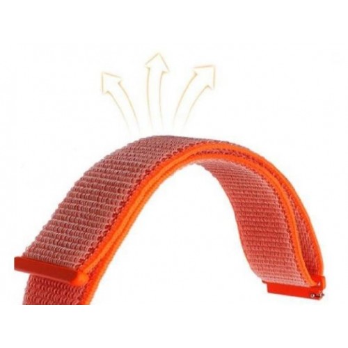 Ремінець BeWatch 22мм нейлоновий липучка для смарт годинник універсальний Помаранчевий (1021307) Ремінець BeWatch 22мм нейлоновий липучка для смарт годинник універсальний Помаранчевий (1021307)