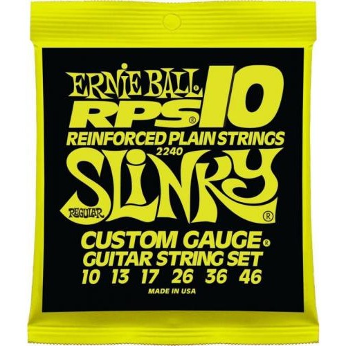 Струни для електрогітари 6 шт Ernie Ball 2240 RPS-10 Reinforced Slinky Electric Guitar Strings 10/46 Струни для електрогітари 6 шт Ernie Ball 2240 RPS-10 Reinforced Slinky Electric Guitar Strings 10/46