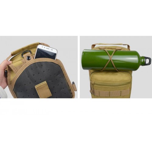 Тактична сумка-рюкзак Military T-Bag 3 28х18х13 см Хакі