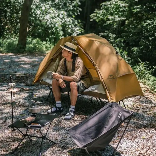 Намет одномісний туристичний Naturehike NH22ZP020 200x123x95 см Коричневий (2328853190)