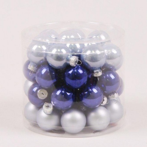 Кульки скляні Flora D 3 см 45 шт Темно-синій (44546) в інтернет супермаркеті PbayMarket!