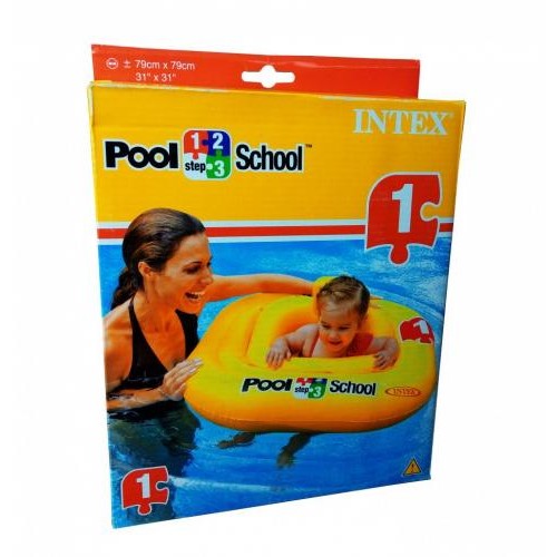 Надувний круг-плотик Intex 56587 з отворами для ніг і спинкою Надувний круг-плотик Intex 56587 з отворами для ніг і спинкою