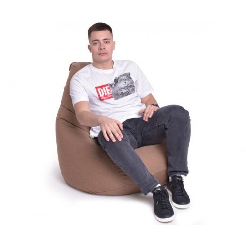 Крісло Мішок Груша Рогожка 120х85 Студія Комфорту Розмір Стандарт кава з молоком Крісло Мішок Груша Рогожка 120х85 Студія Комфорту Розмір Стандарт кава з молоком