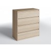 Комод з 4-ма ящиками Меблева Площа Дуб сонома (80х40х100 см)