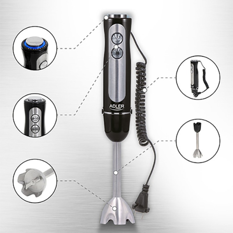 Погружний блендер Adler AD 4625 black