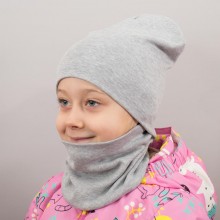 Дитяча шапка з хомутом КАНТА розмір 48-52 сірий (OC-560)