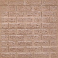 Самоклеюча стінова панель Sticker Wall 3D 700х770х7мм цегла кава з молоком (D) SW-00001800