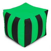 Пуф Кубик Смугастий Оксфорд 40х40 Студія Комфорту Салатовий + Чорний Пуф Кубик Смугастий Оксфорд 40х40 Студія Комфорту Салатовий + Чорний