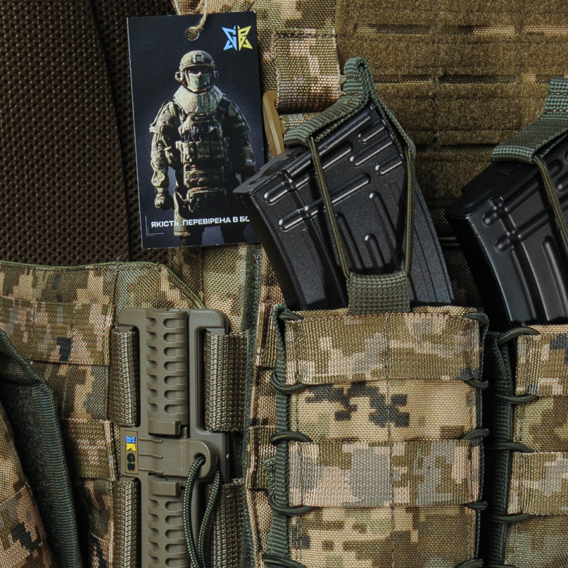 Плитоноска тактична зі швидким скиданням з підсумками No Brand Warmor Gen.3 Pro Max One Size Піксель (2396567746)