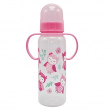 Пляшечка пластикова з ручками Mega Zayka MGZ-0207(Pink) 250 мл