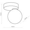 Стельовий світильник TK Lighting Bianca 16x12x15 см Біло-чорний (TK5681)