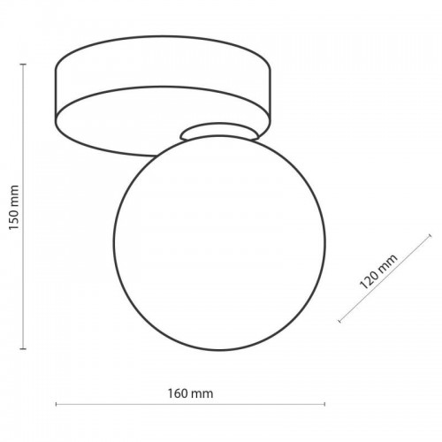 Стельовий світильник TK Lighting Bianca 16x12x15 см Біло-чорний (TK5681)