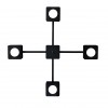 Люстра стельова MSK Electric Space 4 плафони GX53 Чорний NL 12040-4 BK