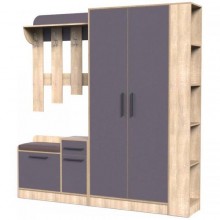 Прихожа Тиса Мебель Прихожа-35 Сонома Графіт 205x35x200 см