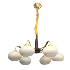 Світлодіодна люстра No Brand Дзвін 6004 Золотистий на 6 плафонів