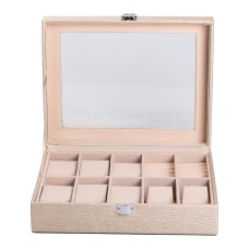 Скринька-органайзер для прикрас YIWU 25.5x20x7.5 см Бежевий (HP-5-6GOLD)