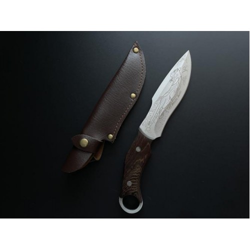 Ніж туристичний Gorillas BBQ 1-2460 24.5 см Коричневий (KN1064) Ніж туристичний Gorillas BBQ 1-2460 24.5 см Коричневий (KN1064)