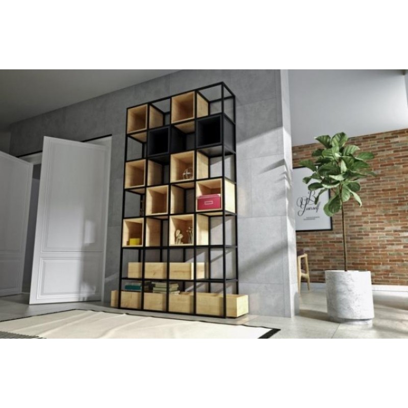 Стелаж для зберігання в стилі Loft NS-1710 2600x1860x350 мм Черный