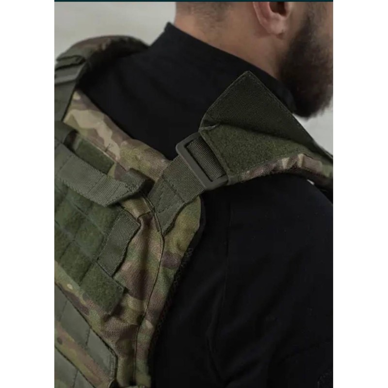 Плитоноска без плит з підсумками No Brand Molle One Size Мультикам (1833908812)