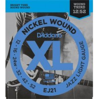 Струни для електрогітари D'Addario EJ21 Nickel Wound Jazz Light 12/52 Струни для електрогітари D'Addario EJ21 Nickel Wound Jazz Light 12/52