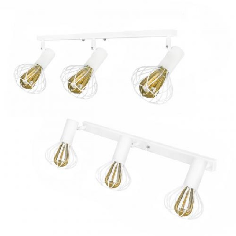 Світильник лофт настінно-стельовий MSK Electric Lotus NL 14151-3 WH