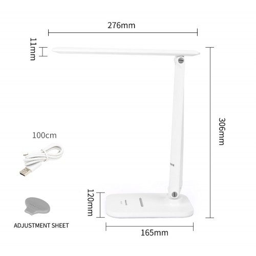 Настільна лампа Weidasi WD-6056 1200mAh 26smd 6W 208lm White Настільна лампа Weidasi WD-6056 1200mAh 26smd 6W 208lm White