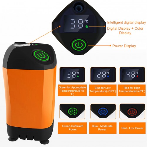 Акумуляторний переносний душ SUNROZ Camping Shower YT70W New Generation 7800 mAh Помаранчевий (SUN4017_3)