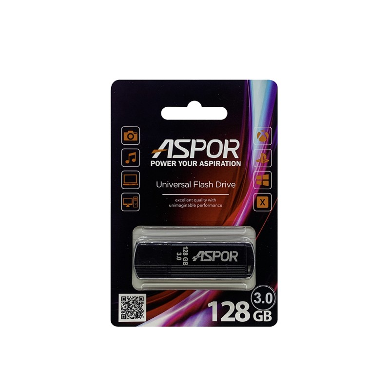 USB Flash Aspor AR121 128GB- чорний