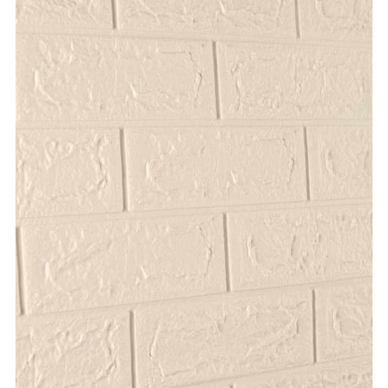 Самоклеюча декоративна 3D панель 3D Loft OS-BG345-5 під цеглу кольору слонової кістки 700x770x5 мм (345-5)