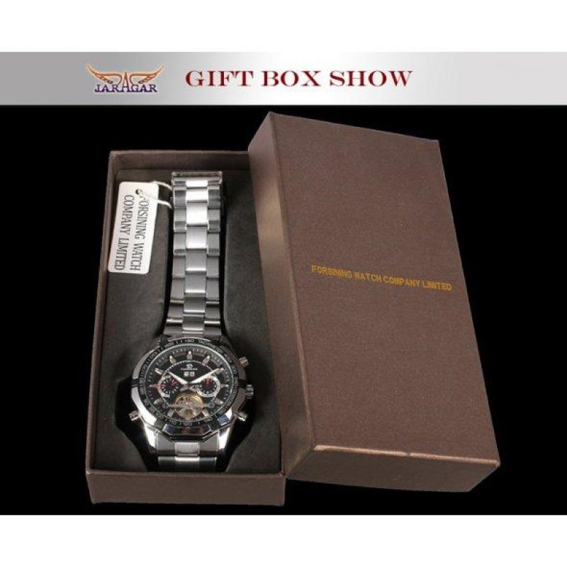 Чоловічий наручний годинник Forsining Texas Сріблястий (1452785554)