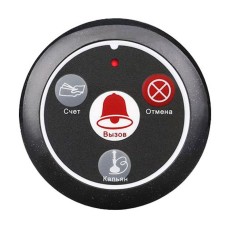 Кнопка виклику офіціанта безпровідна з 4-ма кнопками Retekess T117 чорна (счет, вызов, отмена, кальян)