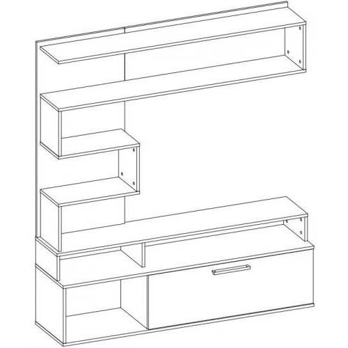 Стінка Феррара Меблі Сервіс Дуб април + Андерсон пайн Стінка Феррара Меблі Сервіс Дуб април + Андерсон пайн