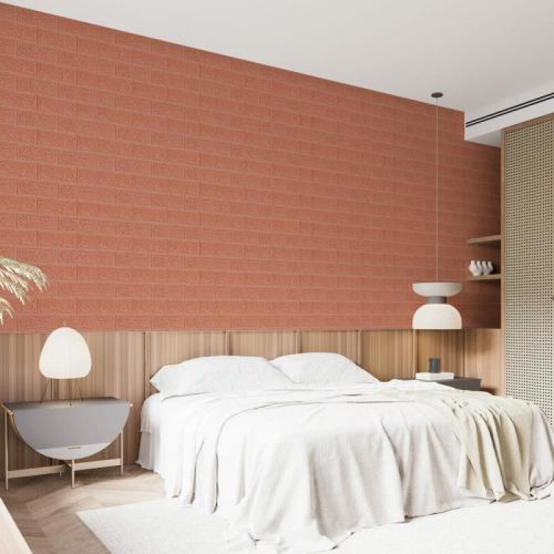 Панель стінова в рулоні 3D 700мм*19,6м*3мм Пудра (D) Sticker Wall SW-00001919