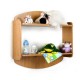 Полиця навісна Тиса Мебель Полка дитяча Горіх лісовий 725x250x750 мм
