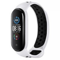 Ремінець Double Color Strap для Xiaomi Mi Band 5/6 White-Black Ремінець Double Color Strap для Xiaomi Mi Band 5/6 White-Black