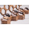 Настільна коробочка органайзер у формі сот для годинників ecoWalnut 7.8х59.7х18.8 см