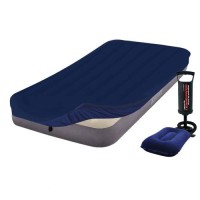 Надувний матрац Intex 64101-3, 99 х 191 х 25 см, з насосом, наматрацом (чохлом), подушкою. Одномісний