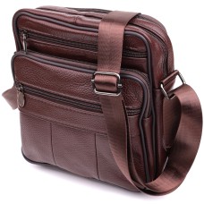 Сумка з натуральної шкіри Vintage22858  19,5х22,5х8 см Коричневий